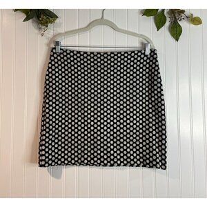 Liz Claiborne Black & White Polka Dot Skirt Medium